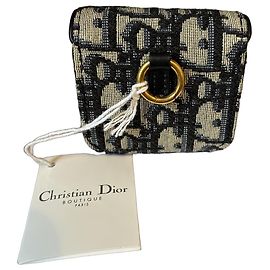 Christian Dior Saddle Monogramme AirPod Case Navy blue