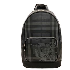 Mochila Burberry Rocco com padrão Check Marrom Preto