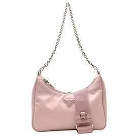 Borsa a tracolla 2-Way in nylon Prada Rosa