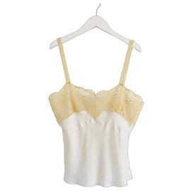 Dries Van Noten Camisole Top mit Spitze Creme