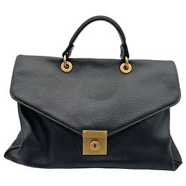 Jil Sander Borsa a mano in pelle nera Nero
