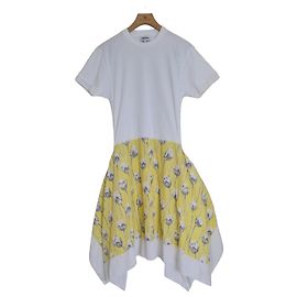 Kenzo Sommerkleid mit Blumenmuster Weiß