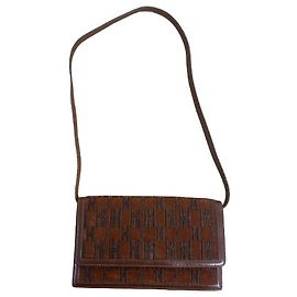 Bolsa Hermès em couro e tecido com logotipo H Outro