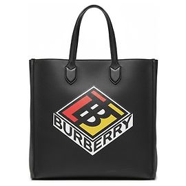 Sac Cabas Burberry en Cuir Noir Noir