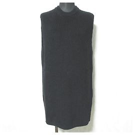 Autre Marque Arket Ärmelloser Langstrickpullover mit grobem Strick Schwarz