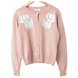 Chloé See By Chloe Strickjacke mit Blumen-Spitze Pink Andere