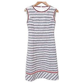 Autre Marque Rene MALHIA KENT Stoffkleid Weiß Mehrfarben