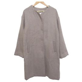 Autre Marque Abrigo sin cuello COLLAGE Castaño
