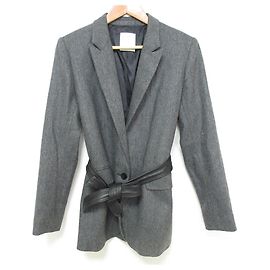 Autre Marque Sandro Belted Tailored Jacket Brown
