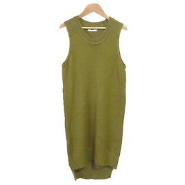 Pull long en maille sans manches Acne Studios Vert Kaki