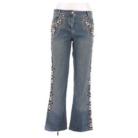 Escada Jean bleu à sequins Bleu