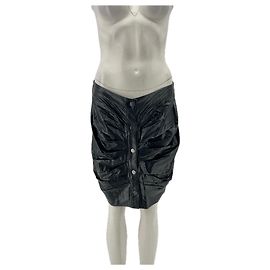 Isabel Marant Etoile Kurzer Lederrock Schwarz