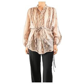 Zimmermann Pink reptile print blouse - size UK 10 Pink