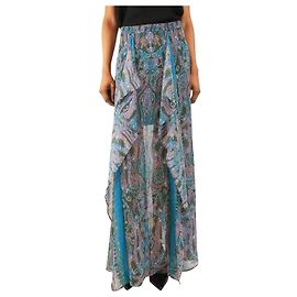 Acne Saia maxi de chiffon estampada roxa - tamanho S Roxo