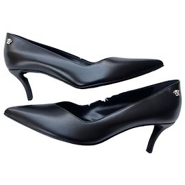 Escarpins Versace Medusa en cuir noir Noir