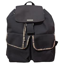 Burberry Nylon Backpack with Nova Check Trim Black