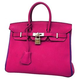 Hermès Borsa Hermes Birkin 25 Blu Porpora