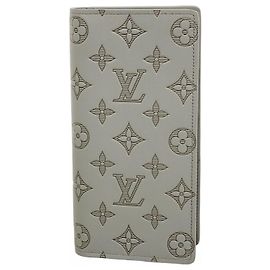 Carteira longa Brazza Monogram Shadow Louis Vuitton Marrom