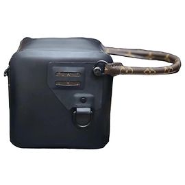 Louis Vuitton Borsa Dice in pelle nera con manico Old Flower Nero