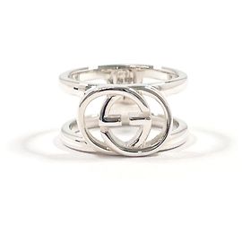 Breiter Ring Interlocking G GUCCI Silber