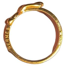 Hermès Kely Gold-Plated Ring / Scarf Ring Golden