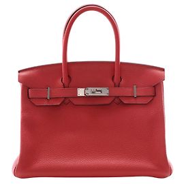 Hermès Red Clemence Birkin Retourne 30 Rosso
