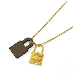 Hermès Collier Hermes O'Kelly PM Marron Doré Taupe