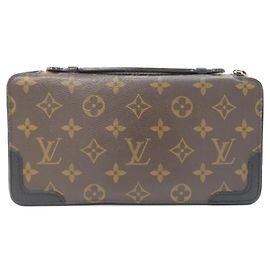 Louis Vuitton Monogram Daily Organizer Wallet Brown Black