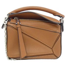 Sac à main Loewe Puzzle Nano Marron