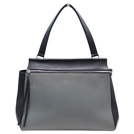 Céline CELINE EDGE GRAINED LEATHER SHOULDER BAG TWO-TONE LEATHER HANDBAG Other