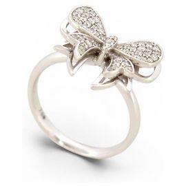 Autre Marque KNOT DIAMONDS RING 18K WHITE GOLD T53 5.5GR SET WITH 63 DIAMONDS 0.63CT White