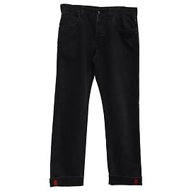 Vaqueros Regular-Fit Gucci Web en algodón negro Negro