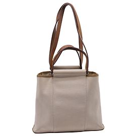 Bolsa Tote Hermès Toile Officier Cabag 32 em lona bege Outro