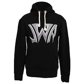 Jw Anderson Hoodie mit Gothic-Logo-Print aus schwarzer Baumwolle Schwarz