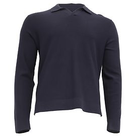 Pull en maille à col Theory en viscose bleu marine Bleu Bleu Marine