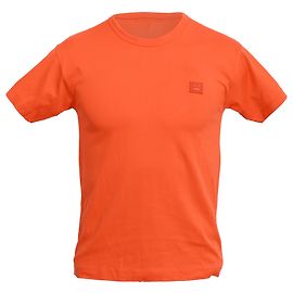 Camiseta Acne Studios com patch de logotipo em algodão laranja Laranja