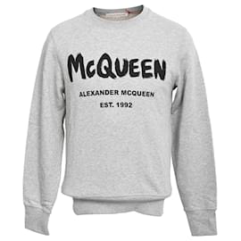 Sudadera Alexander Mcqueen Graffiti en algodón gris Gris