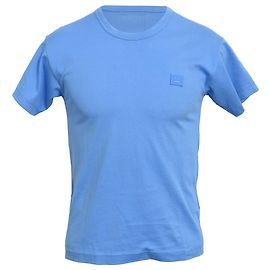 Camiseta Acne Studios com patch de logotipo em algodão azul Azul
