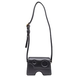 Off White Bolsa de ombro Off-White Burrow-22 em couro preto Preto