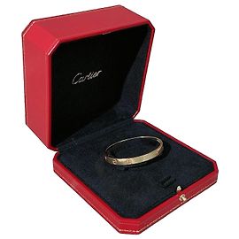 Bracelet Cartier Love version large en or rose Doré