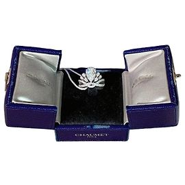 Chaumet Crowned Feather Pear-shaped Diamond Ring Silvery