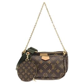 Louis Vuitton Monogram Multi Pochette Accessoires Marrone Cachi