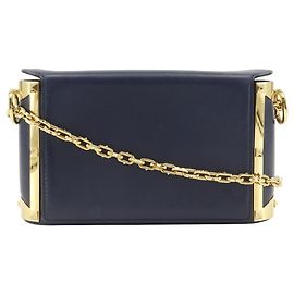Borsa a tracolla con catena e borchie Valentino Garavani Blu navy