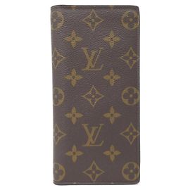 Cartera Louis Vuitton Monogram Brazza Castaño Monograma