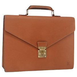 LOUIS VUITTON Epi Serviette Conseiller Briefcase Zipangu Gold M54428 Auth 177213 Outro