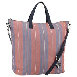 Bolsa PRADA em lona e couro 2way Multicolorida Prata Auth ka4243 Prata Multicor