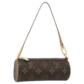 LOUIS VUITTON Monogram Papillon Pouch LV Auth 177300A Monogram