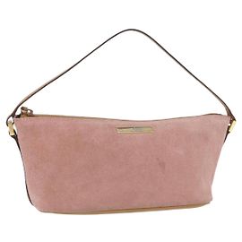 GUCCI Accessory Pouch Suede Pink Gold 039 1103 Auth BAZ567 Pink Golden