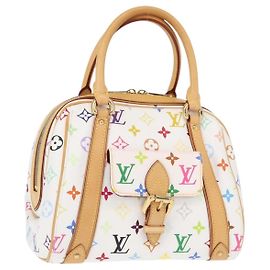 LOUIS VUITTON Sac à main Priscilla Monogram Multicolor Blanc M40096 Auth ka366AV Blanc