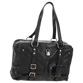 Borsa a Spalla SAINT LAURENT Pelle Nera Argento 227747 Auth yk19763V Nero Argento